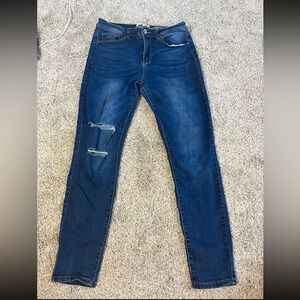 Mid-Rise Ripped Skinny Jeans - YMI/California Vintage